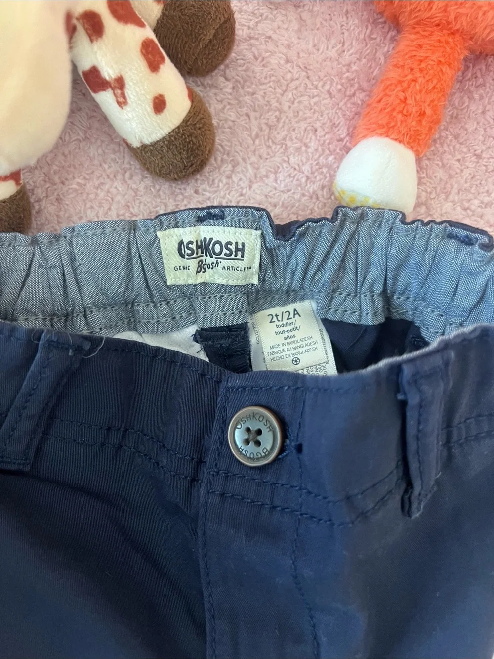 OshKosh B'gosh Navy Blue Chino Shorts Baby Boy Size:2T